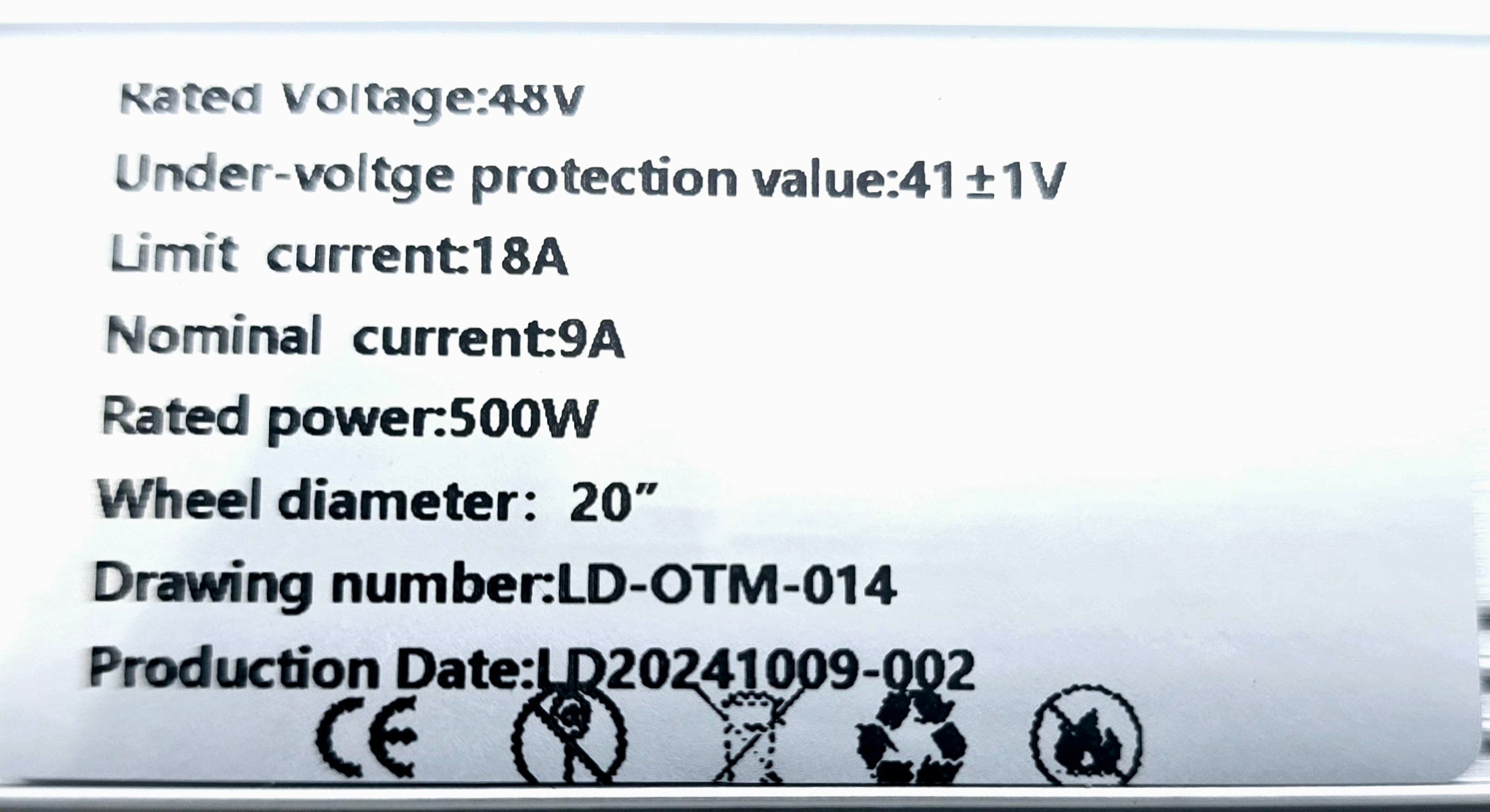 Contrôleur Cruiser Moteur Arrière 48V