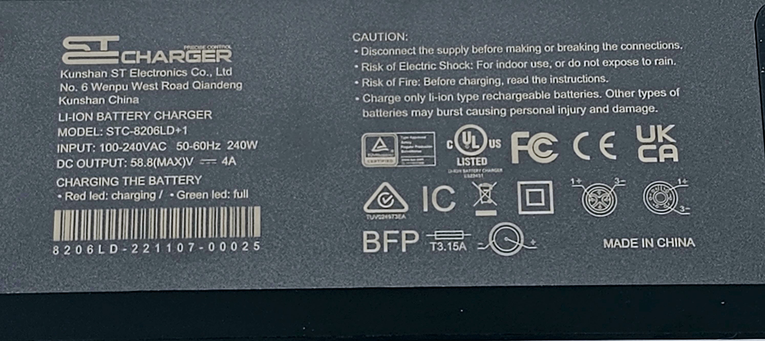 Charger 4A 52V (58.8)