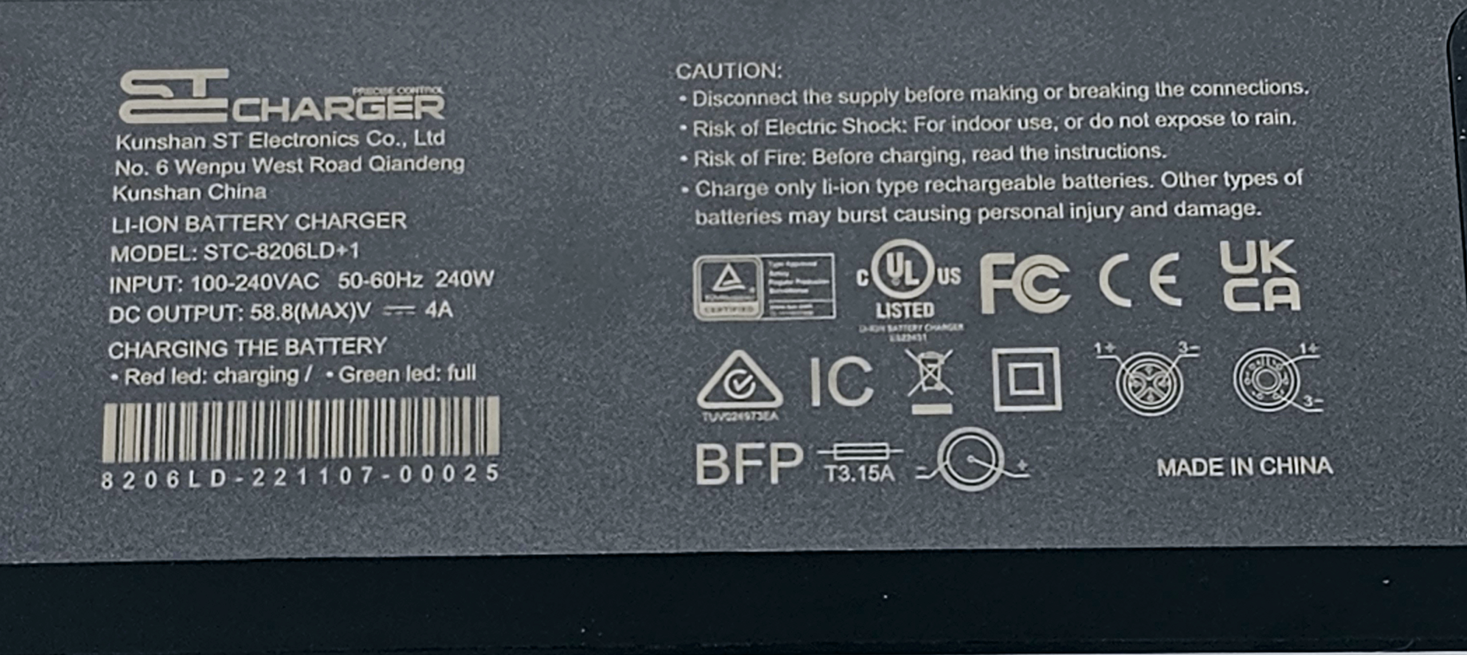 Chargeur 4A 52V (58.8)