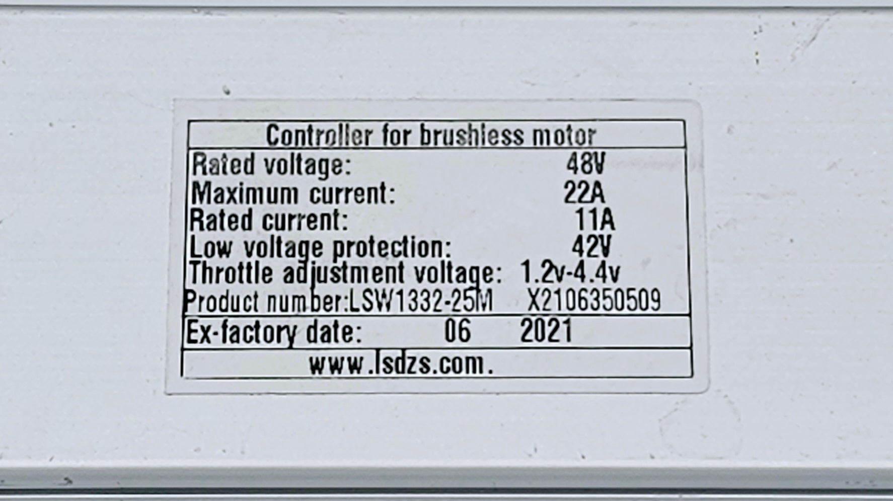 Contrôleur Bisek Odin Moteur Arrière 48V
