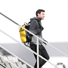 Sac à dos de voyage 27 L imperméable noir avec vert