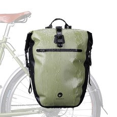 Sac à dos de voyage 27 L imperméable noir avec vert