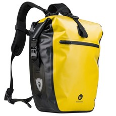 27 L Waterproof Bike Pannier Backpack Black With Yellow
